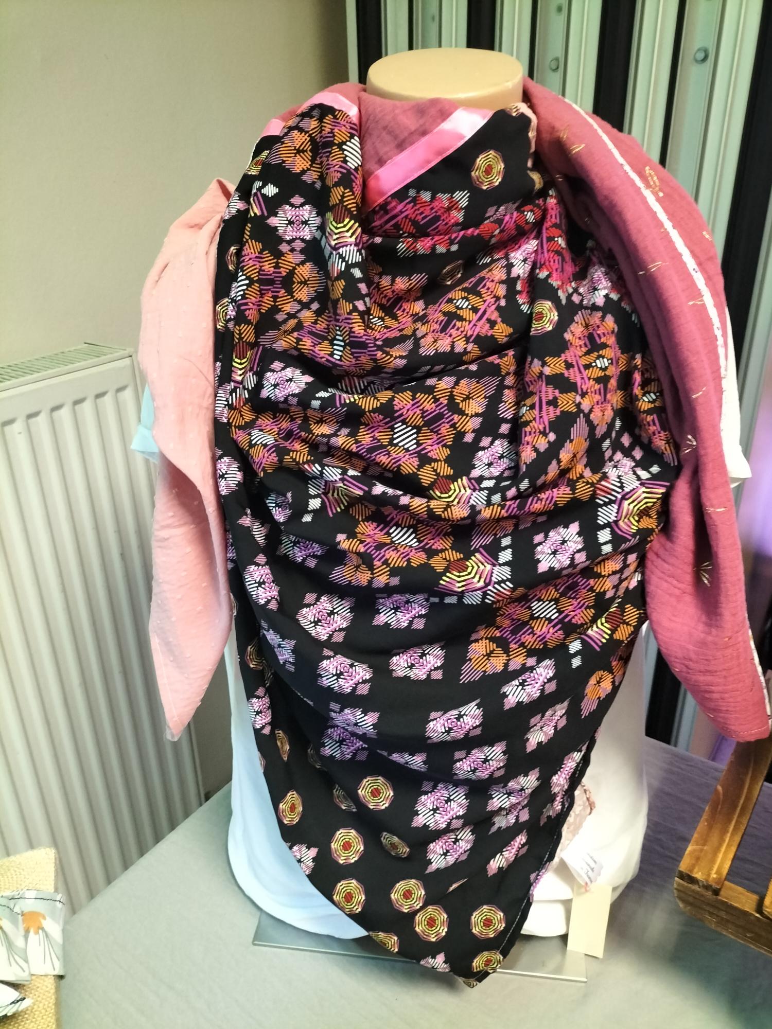 Écharpe patchwork 1.40m