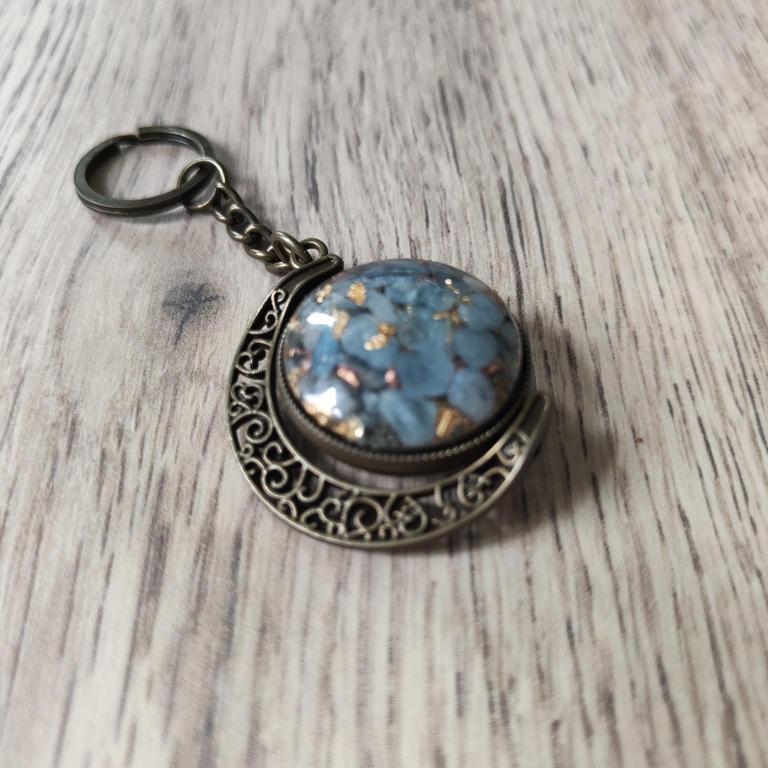 Porte-clé aigue-marine 