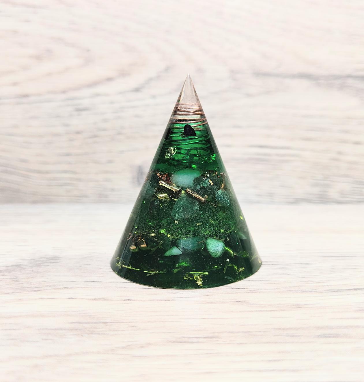 Orgonite conique aventurine 