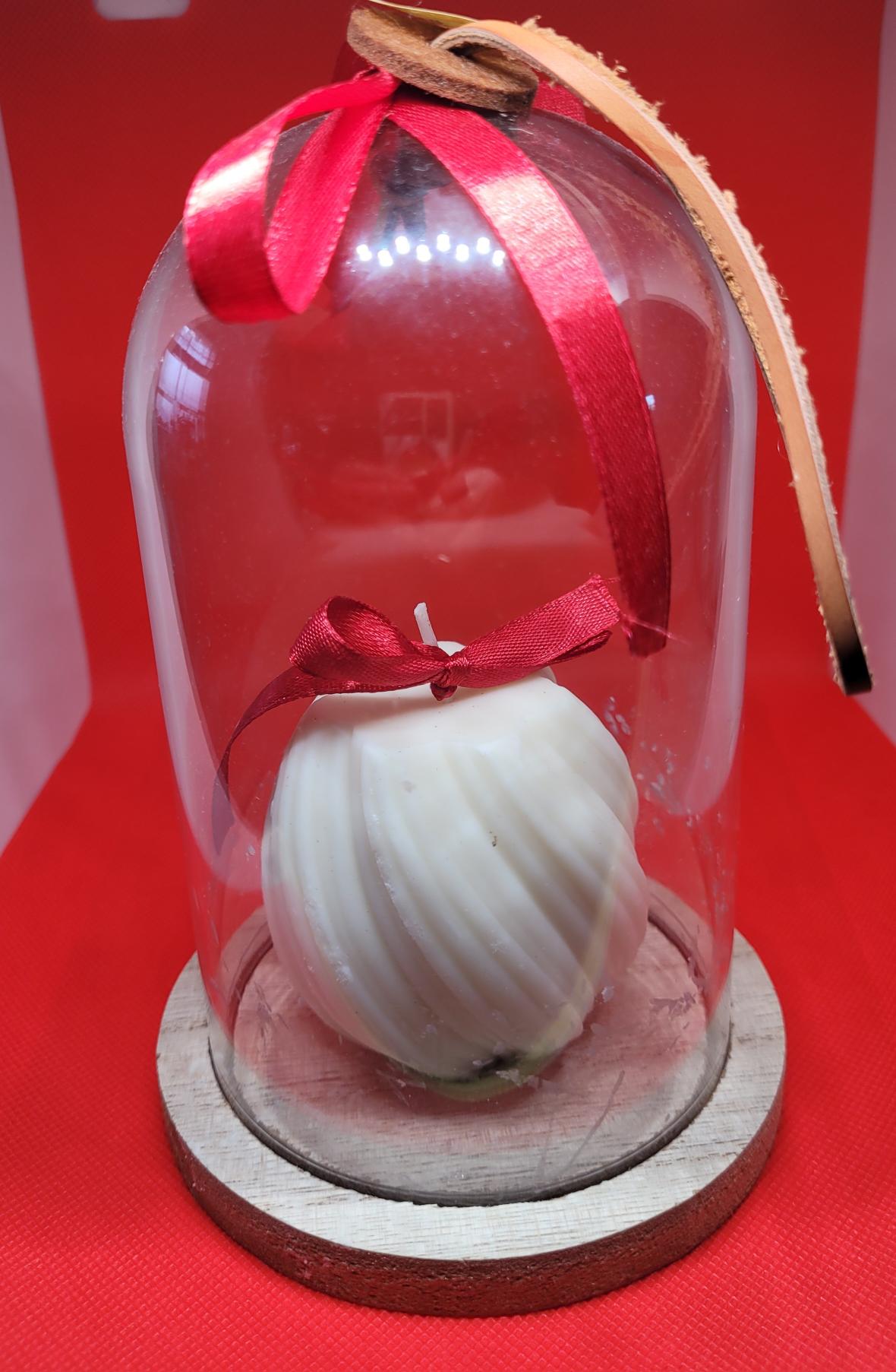 Bougie parfumée sous cloche