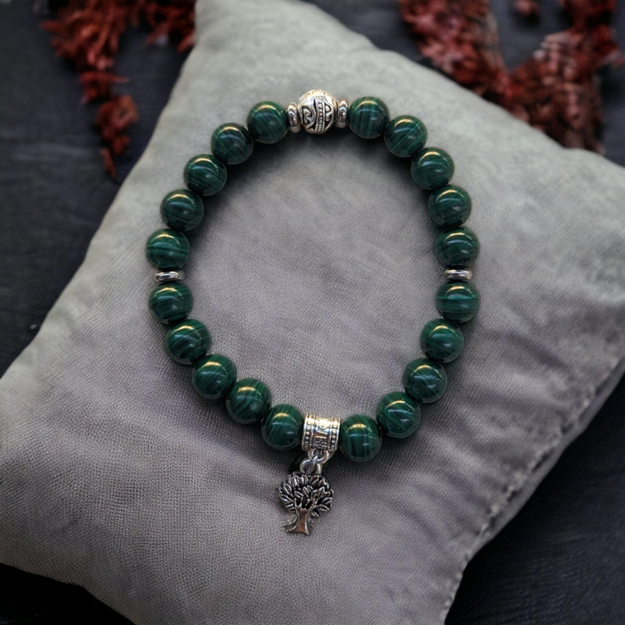 Confiance / Amour inconditionnel / Bracelet Malachite - 8 mm