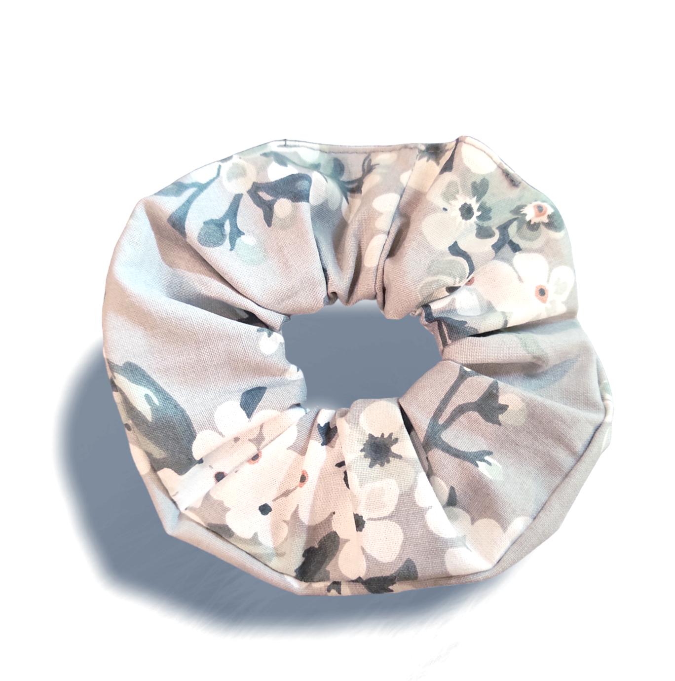 Chouchou gris floral