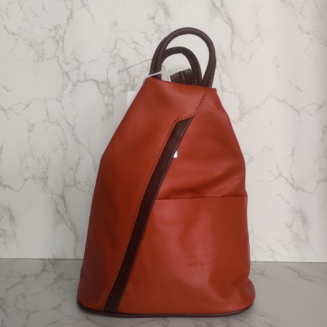 Large Backpack-Orange/Brown