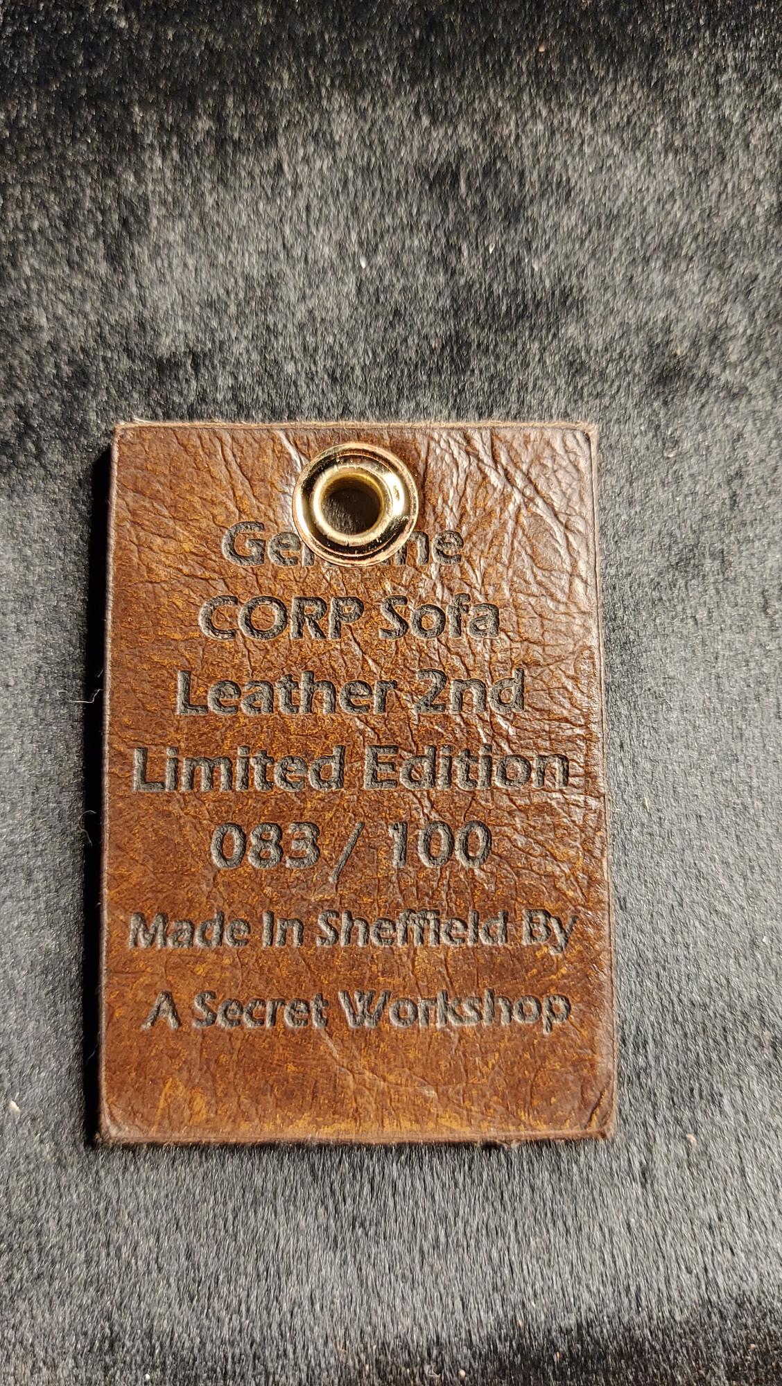 083 / 100 2nd Limited Edition Genuine CORP SOFA Leather Keyring