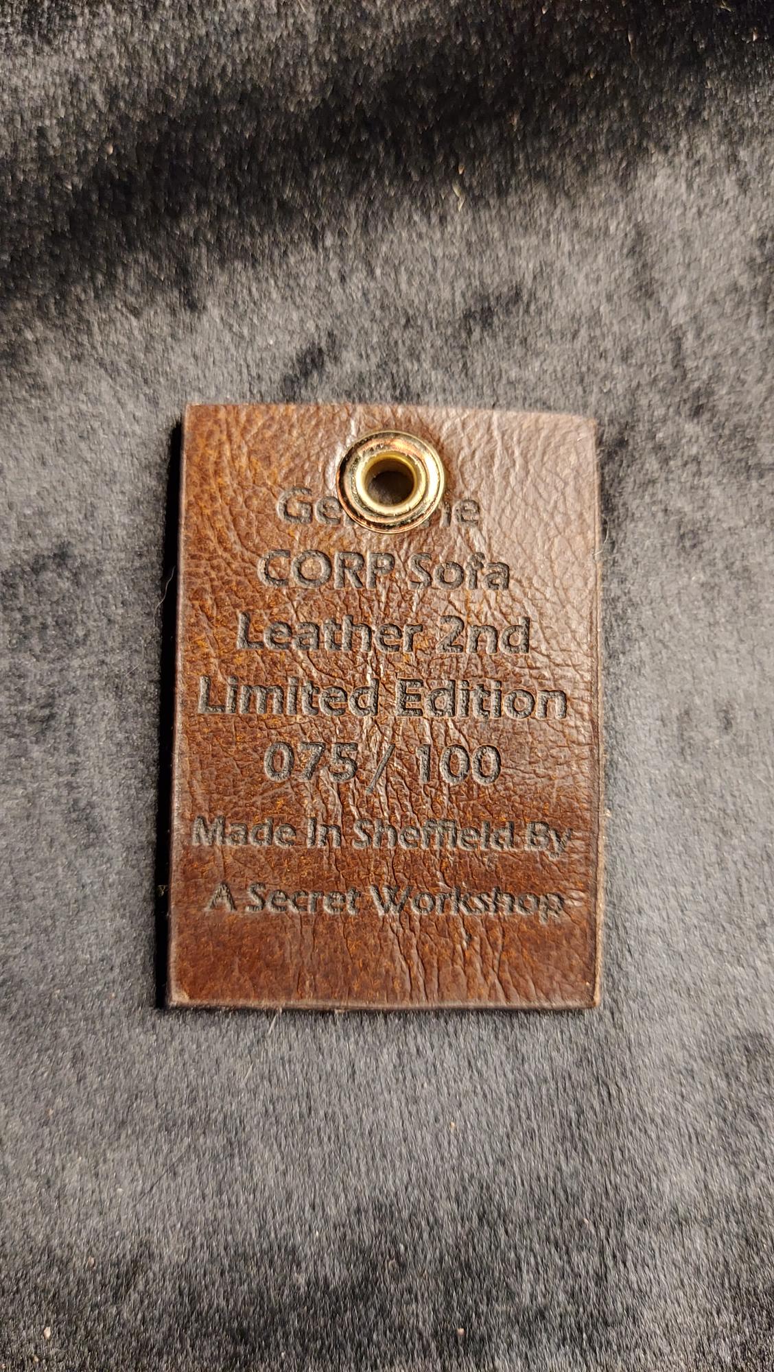 075 / 100 2nd Limited Edition Genuine CORP SOFA Leather Keyring