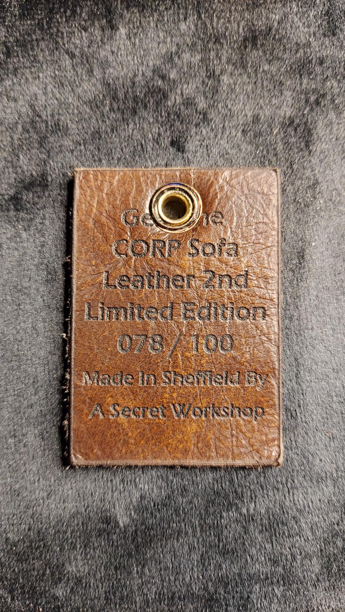 078 / 100 2nd Limited Edition Genuine CORP SOFA Leather Keyring
